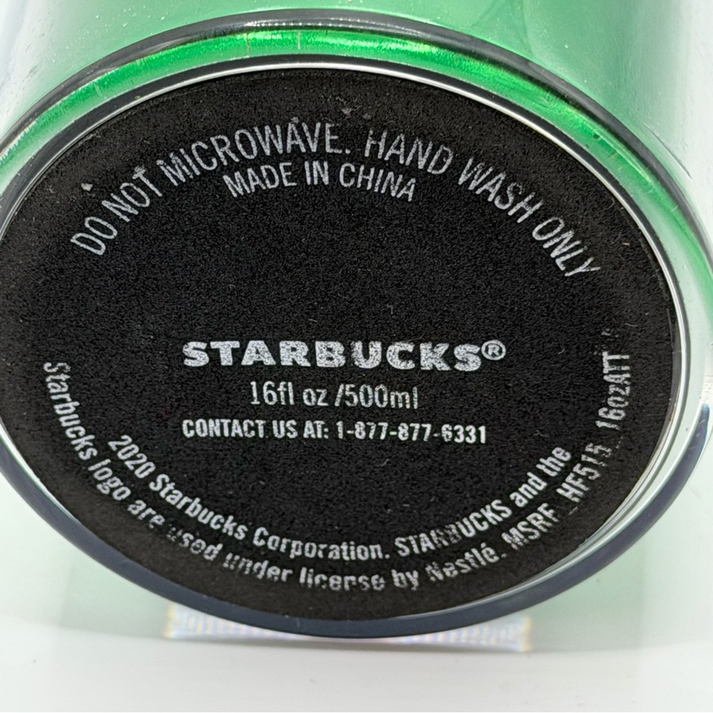 2020 Starbucks Holiday Coffee Logo Green 16oz Travel Mug/Tumber w/ Lid - Picture 3 of 7